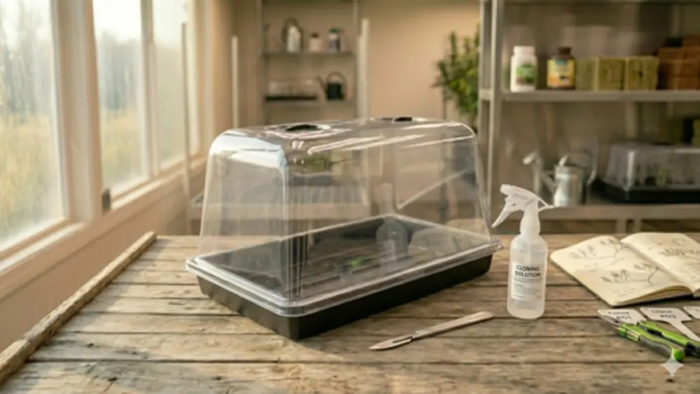 This plastic cannabis humidity dome will be ideal for 15 - 21 cuttings.
