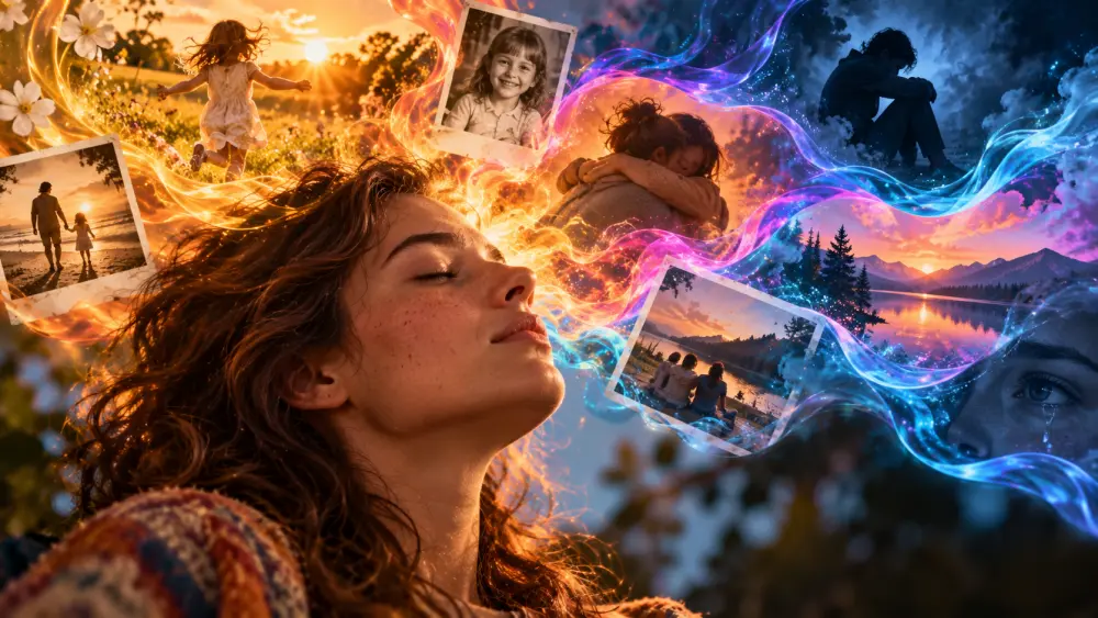 Emotional memories appearing as colourful images during a psychedelic experience