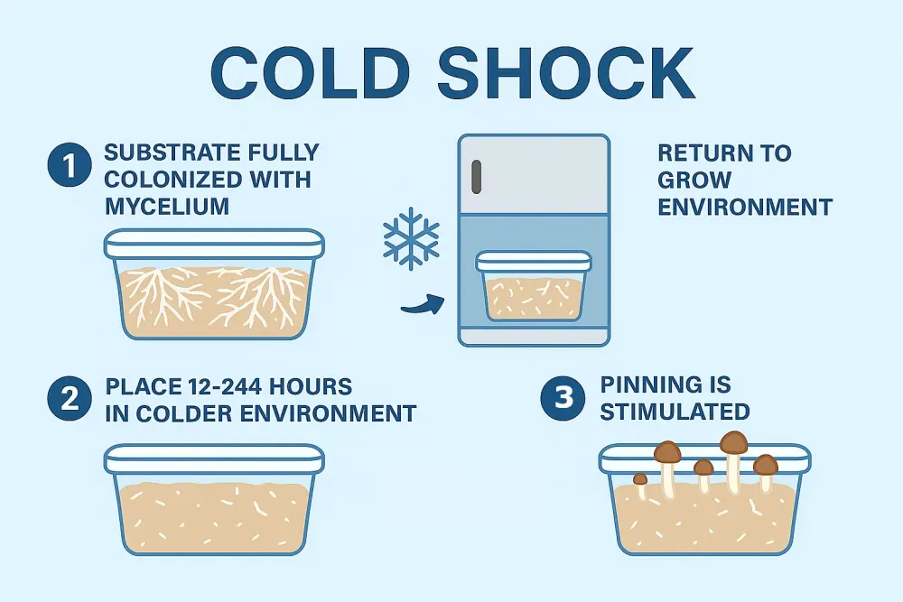 coldshock method mushrooms