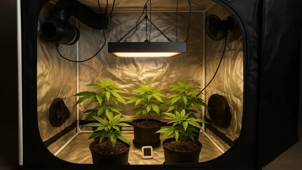 Advantages of growing cannabis in a tent:
