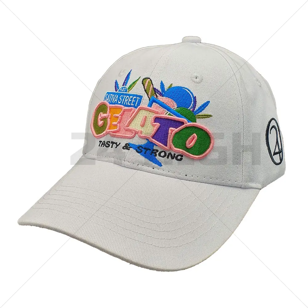 Lauren Rose - Gelato Strain Strapback Hat - White