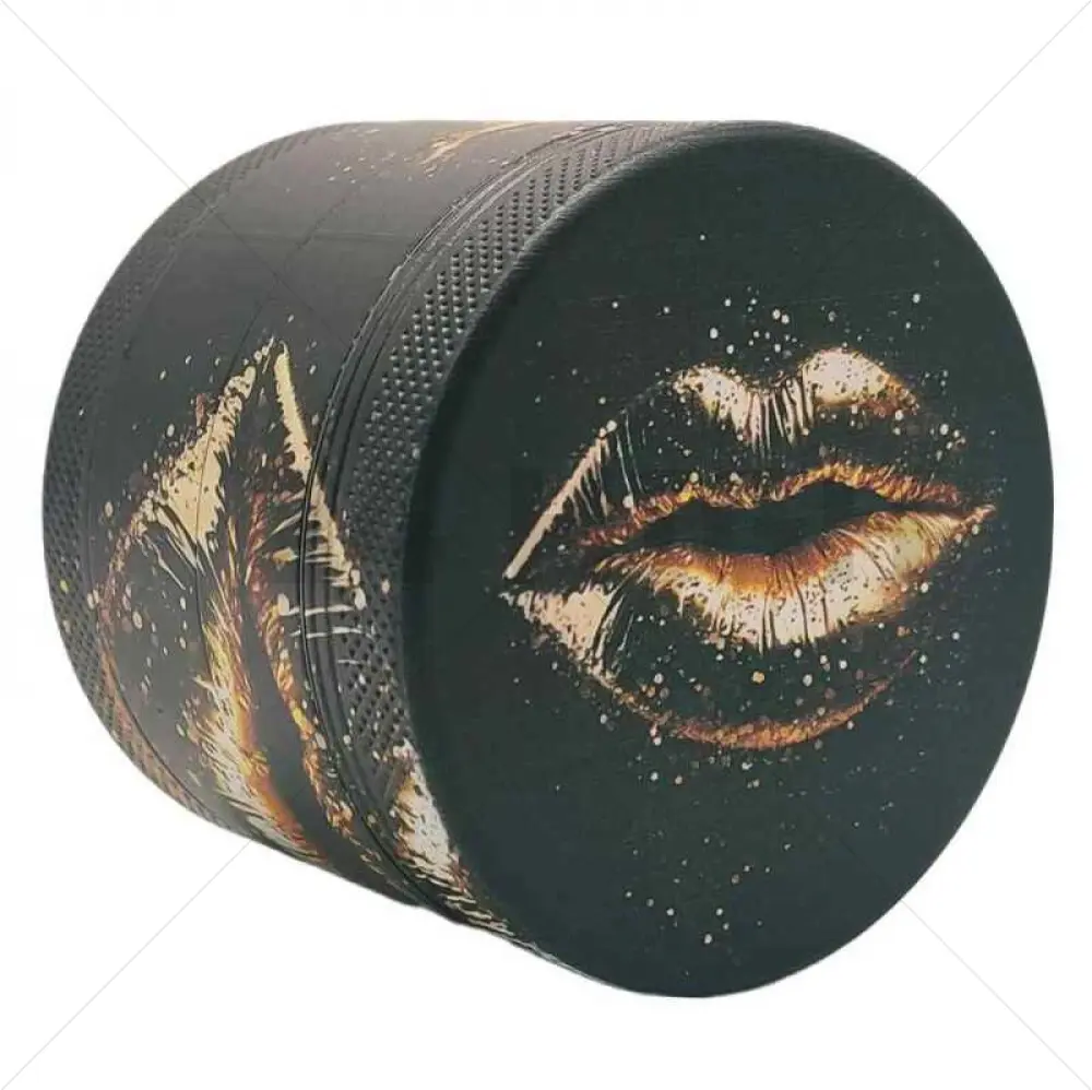 Grinder 4-Parts XL | Aluminium | Luxury Art Series | Golden Lips