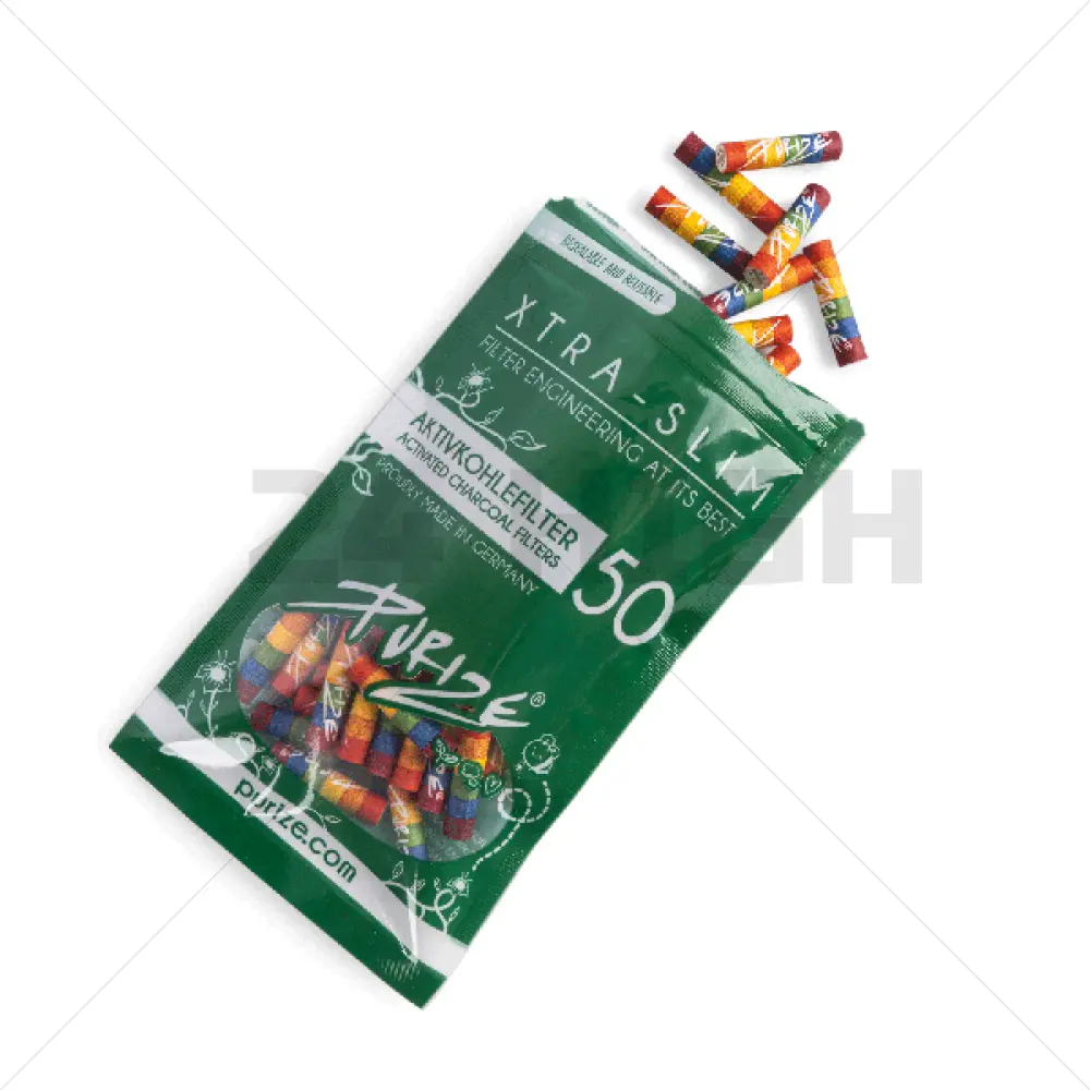 Purize XTRA Slim Filters Rainbow - 50 Pcs