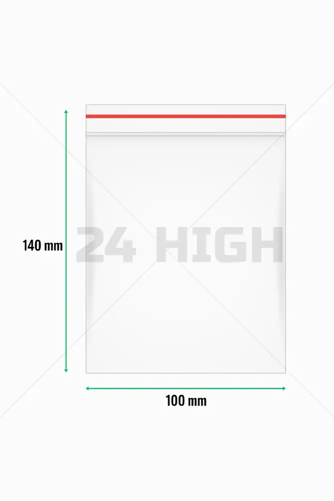 Zip-lock bags 100 x 140mm x 0.05 - 100 pcs.