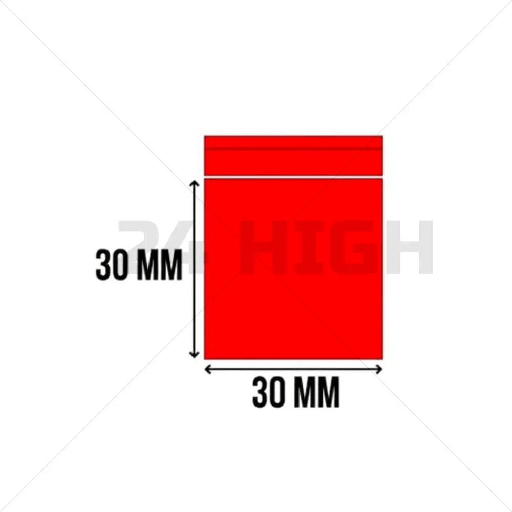 Grip bags red 30 x 30 mm - 1000 pieces