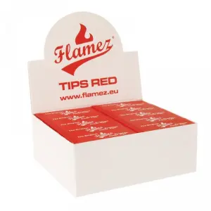 Flamez Filter Tip Booklet Red 50 Pcs