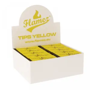 Flamez Filter Tip Booklet Yellow 50 Pcs