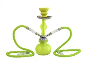 Sahbi Shisha Fluor Green 28 cm, Two Hoses