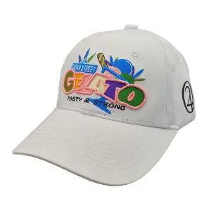 Lauren Rose - Gelato Strain Strapback Hat - White