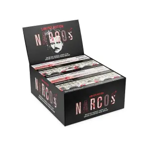 Narcos - Rolling Paper KS Slim Limited Edition+ Filter Tips - Display 24pcs