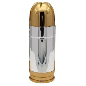 Bullet Bullet Lighter - Silver & Gold Torch Flame
