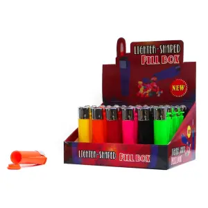 Lighter Shaped Plastic Stash - 1 Pcs