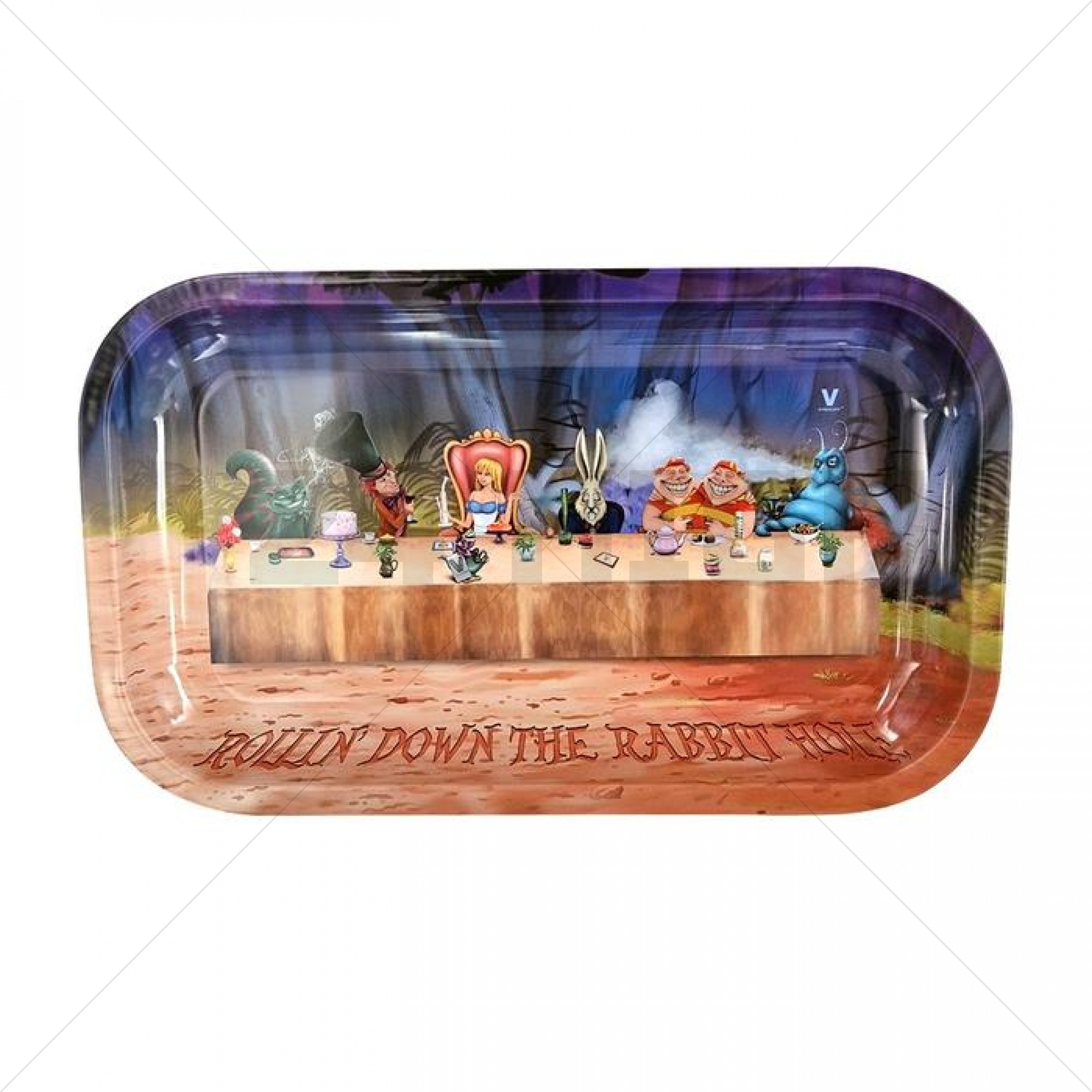 Alice In Grinderland Table Rolling Tray Large 