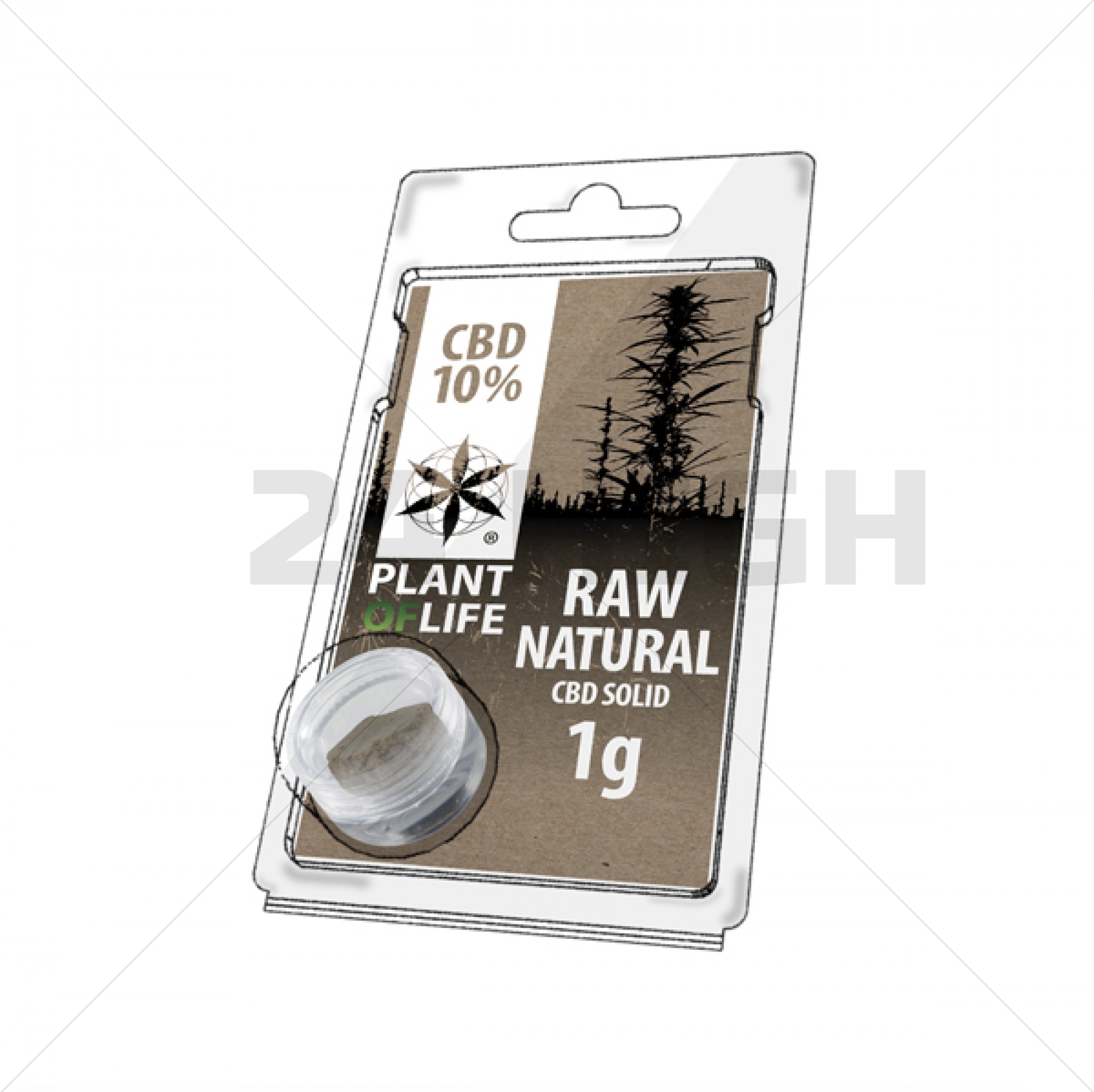 Solid 10% CBD Raw Natural Extraction 1G