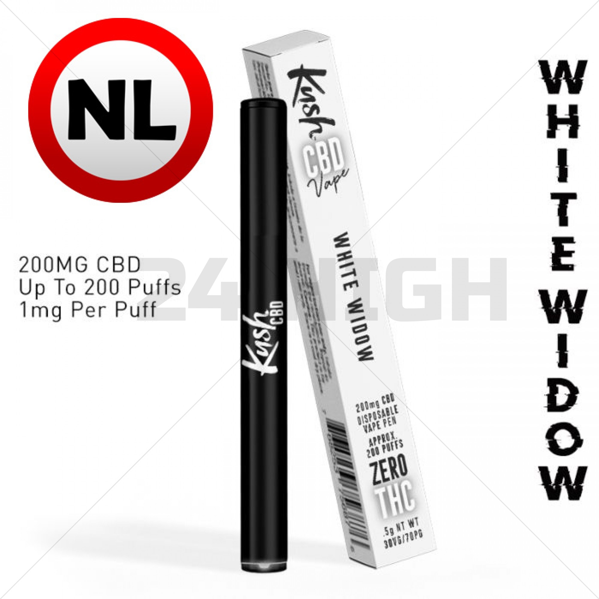 Kush CBD Vape Pen - WHITE WIDOW 200 MG CBD
