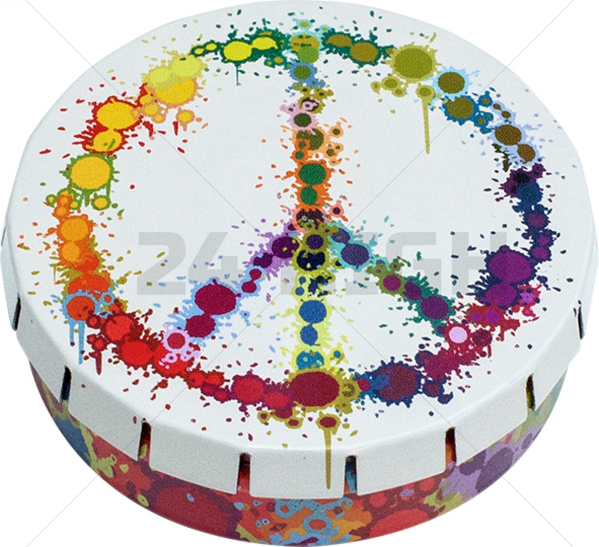Click-Clack Box (Ø 5.5 cm) Peace Colorful