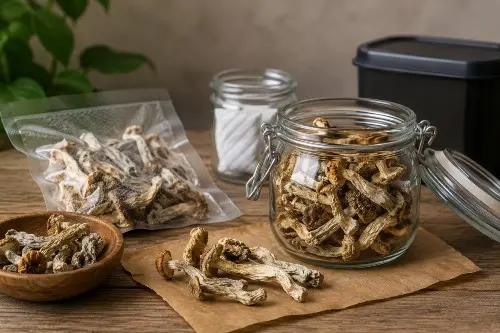 Storing magic mushrooms without compromising quality: flavour, potency and shelf life